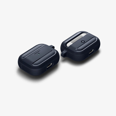 ACS05482 - Apple AirPods Pro 2 Case Rugged Armor in matte black showing the front